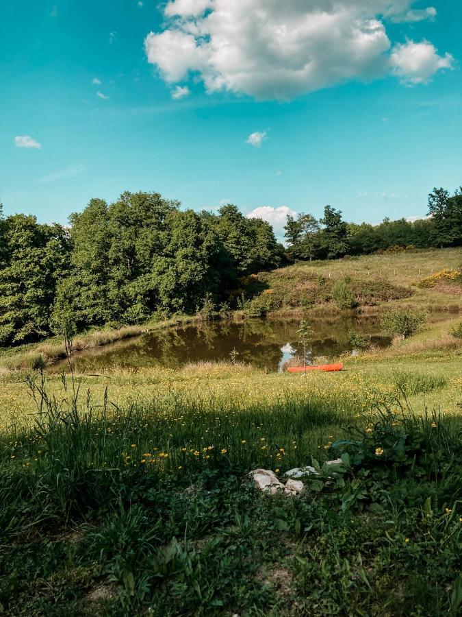 La Ferme Du Pont De Maumy, Cabane Au Bord De L'Etang Et Bain Nordique Busserolles 外观 照片